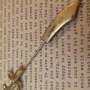 Gold Adventurous Sword Pin Brooch